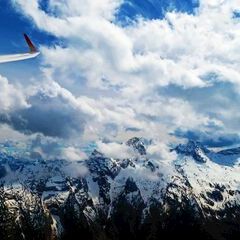 Flugwegposition um 13:41:22: Aufgenommen in der Nähe von Gemeinde Lofer, Lofer, Österreich in 2190 Meter
